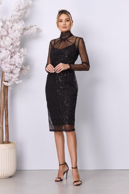 Rochie de ocazie Entella Neagra