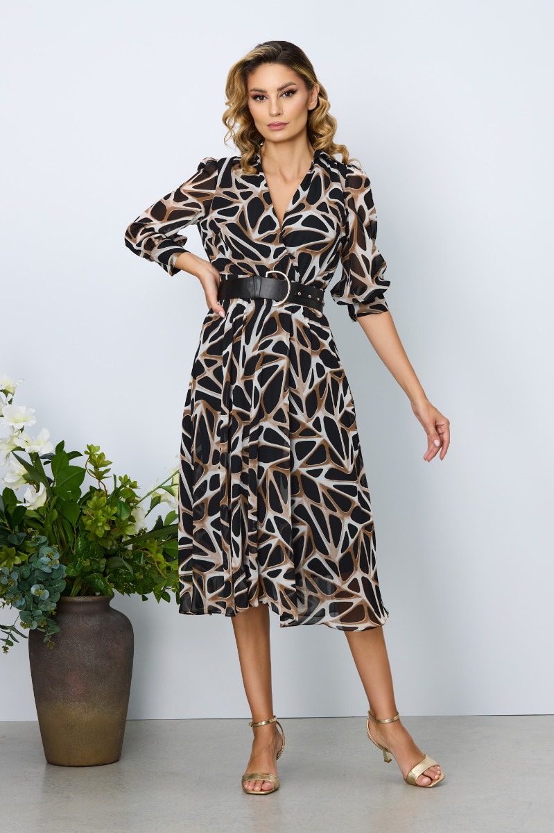 Rochie de zi Valencia Negru Multi Rochie de zi Valencia Negru Multi