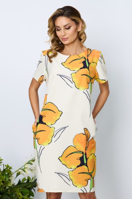 Rochie casual-eleganta Erma Floral
