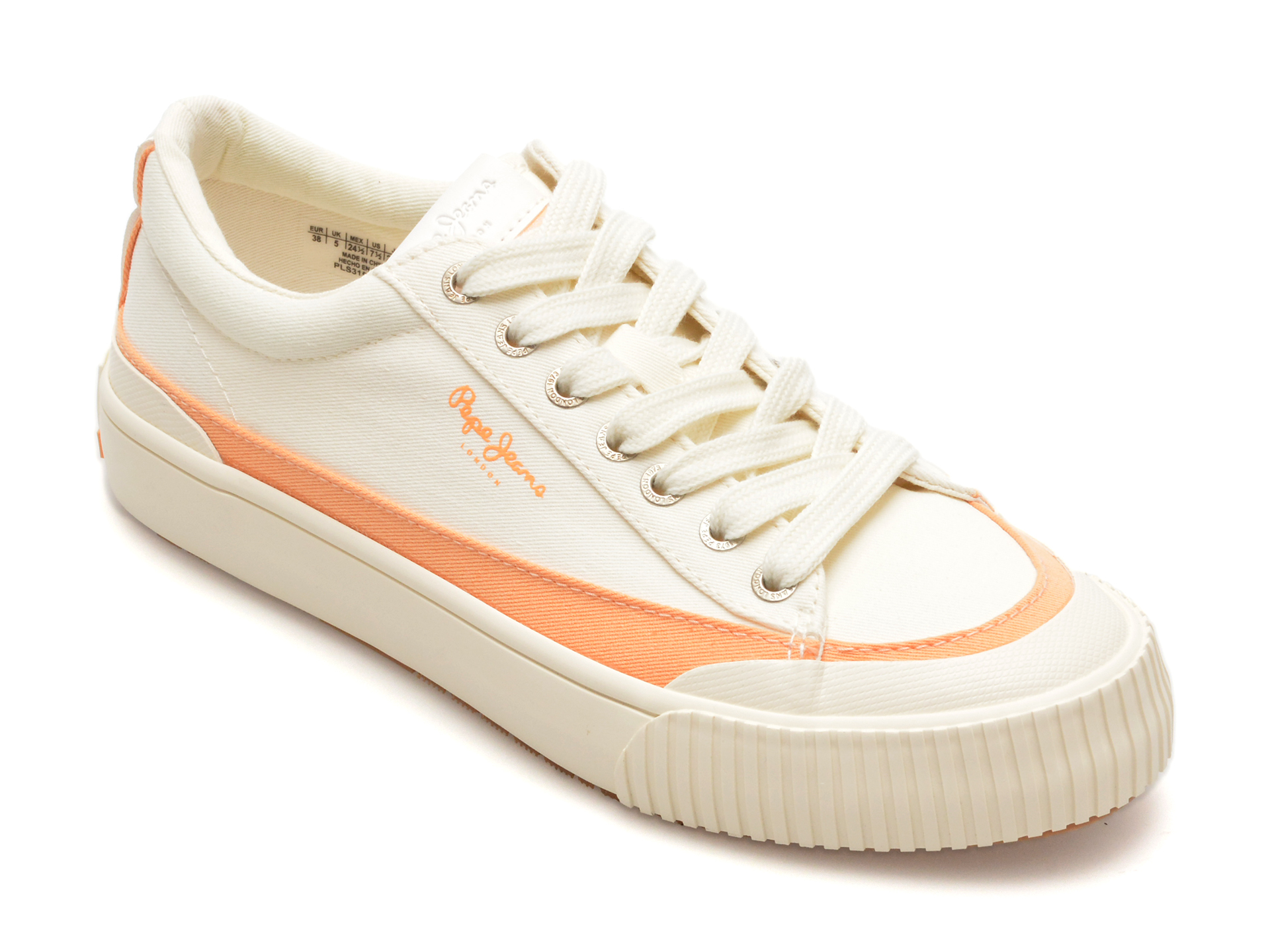 Pantofi casual PEPE JEANS albi Pantofi casual PEPE JEANS albi