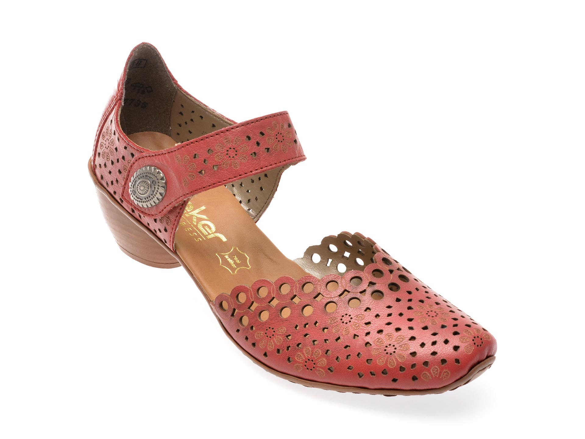 Pantofi casual RIEKER rosii Pantofi casual RIEKER rosii