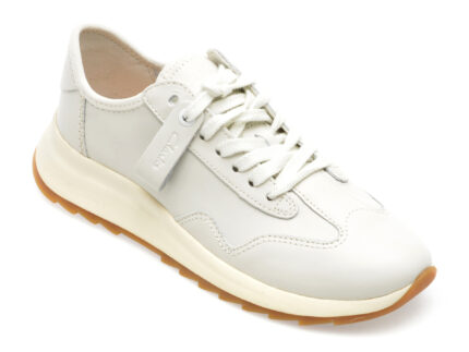 Pantofi CLARKS albi