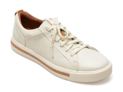 Pantofi CLARKS albi