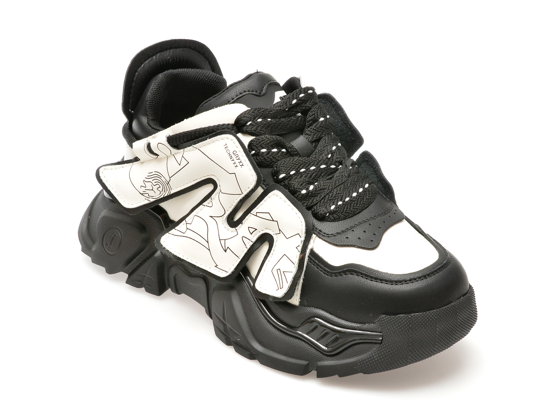 Pantofi sport GRYXX alb-negru
