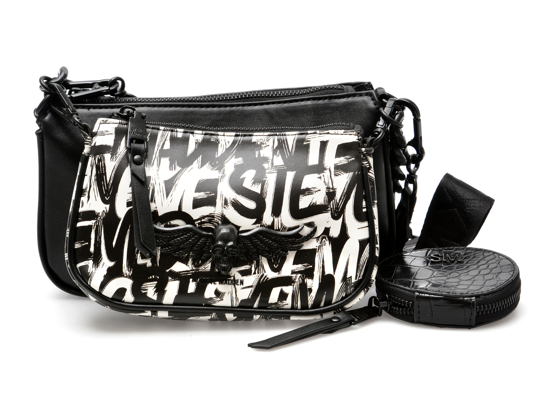Poseta Steve Madden alb-negru Poseta Steve Madden alb-negru