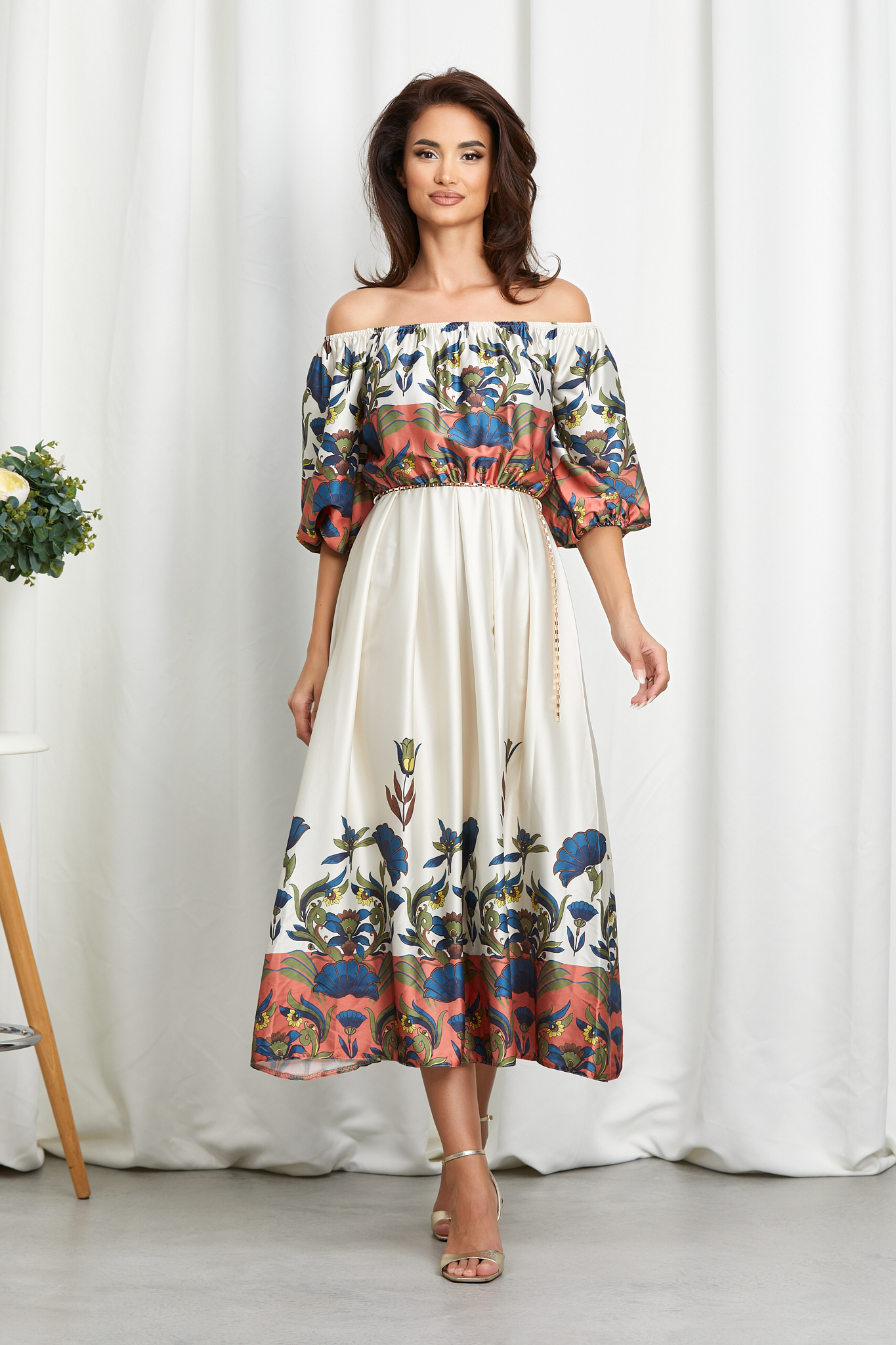 Rochie Daphne Albastru Floral Rochie Daphne Albastru Floral