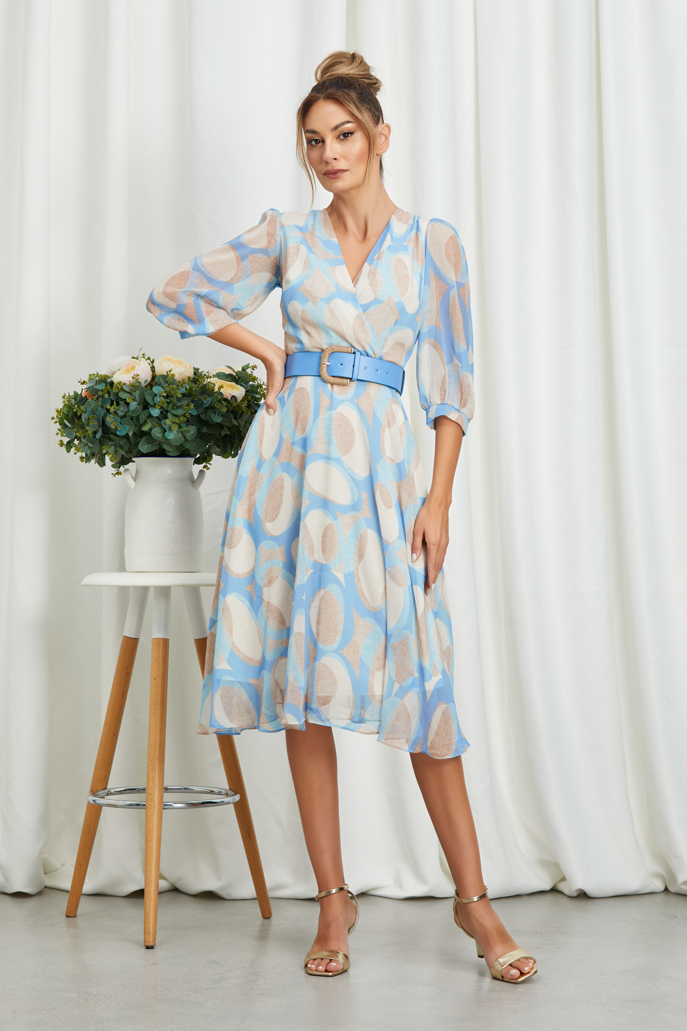 Rochie Kessa Bleu Multi Rochie Kessa Bleu Multi