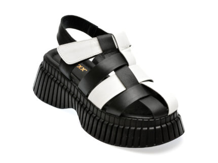 Sandale casual GRYXX alb-negru