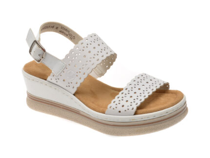 Sandale casual RIEKER albe