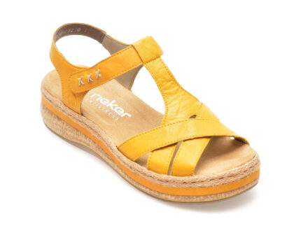Sandale casual RIEKER galbene