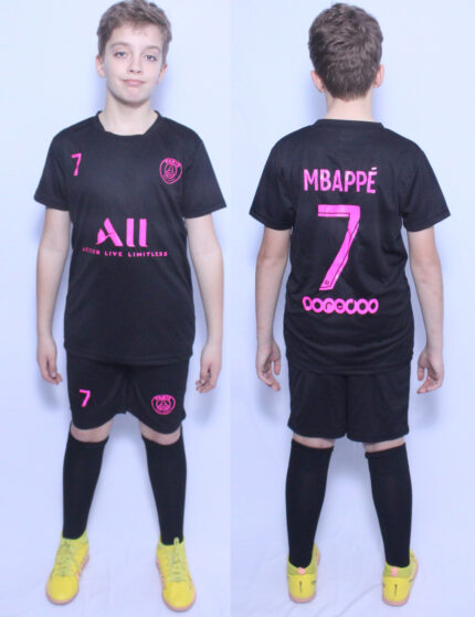 Echipament Negru Copii 2023 -MBAPPE- (6ANI-122