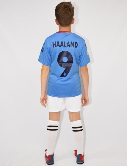 Echipament M. City Halaand Bleu cu jambiere (152