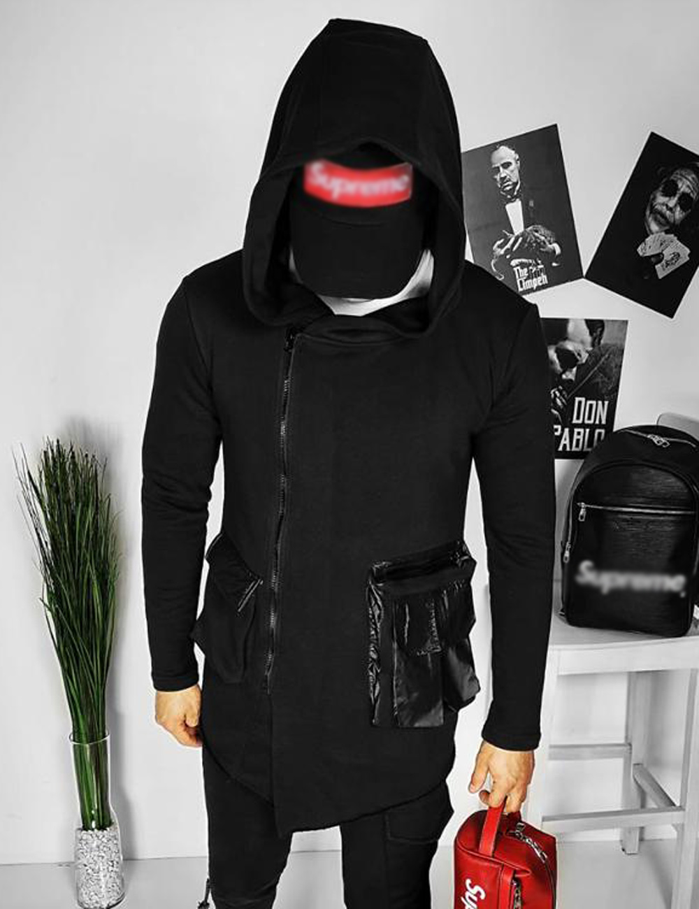 Cardigan Asimetric The Gangster - CR128 (XL) Cardigan Asimetric The Gangster - CR128 (XL)