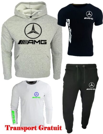 Kit 4 piese Amg Gri (S