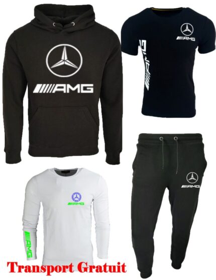 Kit 4 piese Amg Negru (S