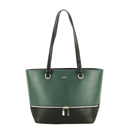 Geanta David Jones verde inchis negru Melania 12