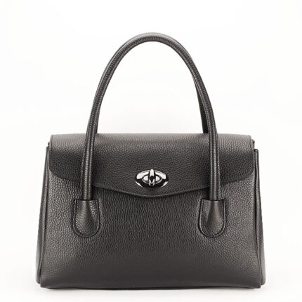 Geanta din piele naturala neagra Cezara 124