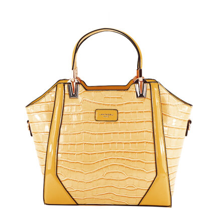 Geanta galbena cu imprimeu Bianca 11