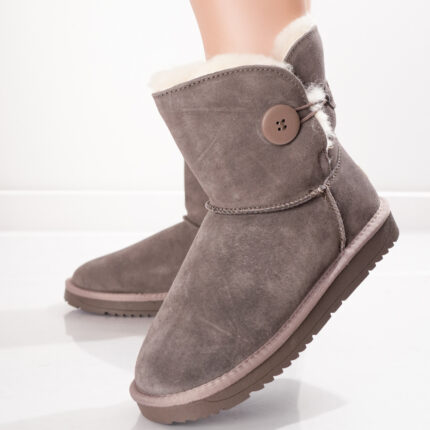 Ghete Dama Imblanita Maro Din Piele Naturala Intoarsa Rubena