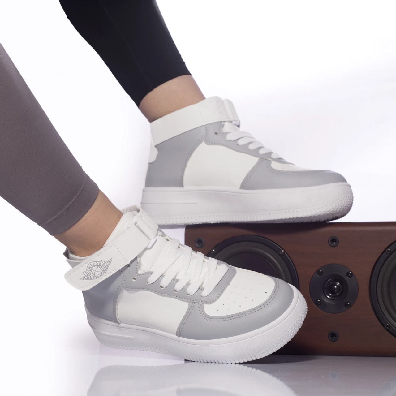 Ghete sport migina piele ecologica gri Ghete sport migina piele ecologica gri