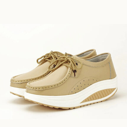 Mocasini pielele naturala Ariana bej M5