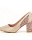 PANTOFI CHAMPAGNE CU TOC GROS LIANA 04