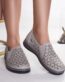 Pantofi dama casual gri din piele naturala juiter