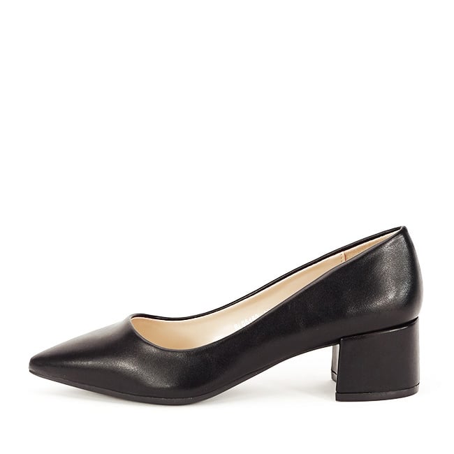 Pantofi negri cu toc mic Elena 01 Pantofi negri cu toc mic Elena 01
