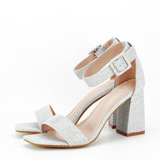 Sandale elegante argintii cu sclipici H8-279 125 Sandale elegante argintii cu sclipici H8-279 125