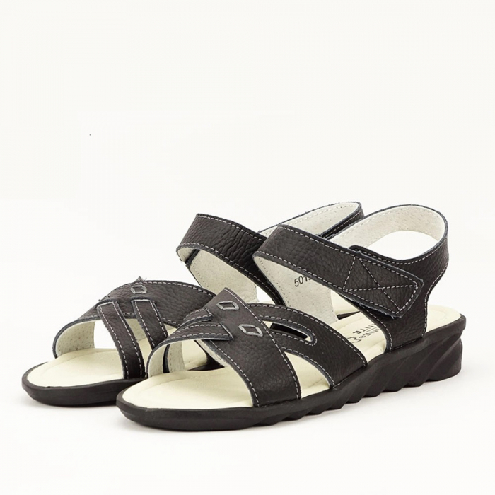 Sandale piele naturala Alexandra negre M5 Sandale piele naturala Alexandra negre M5