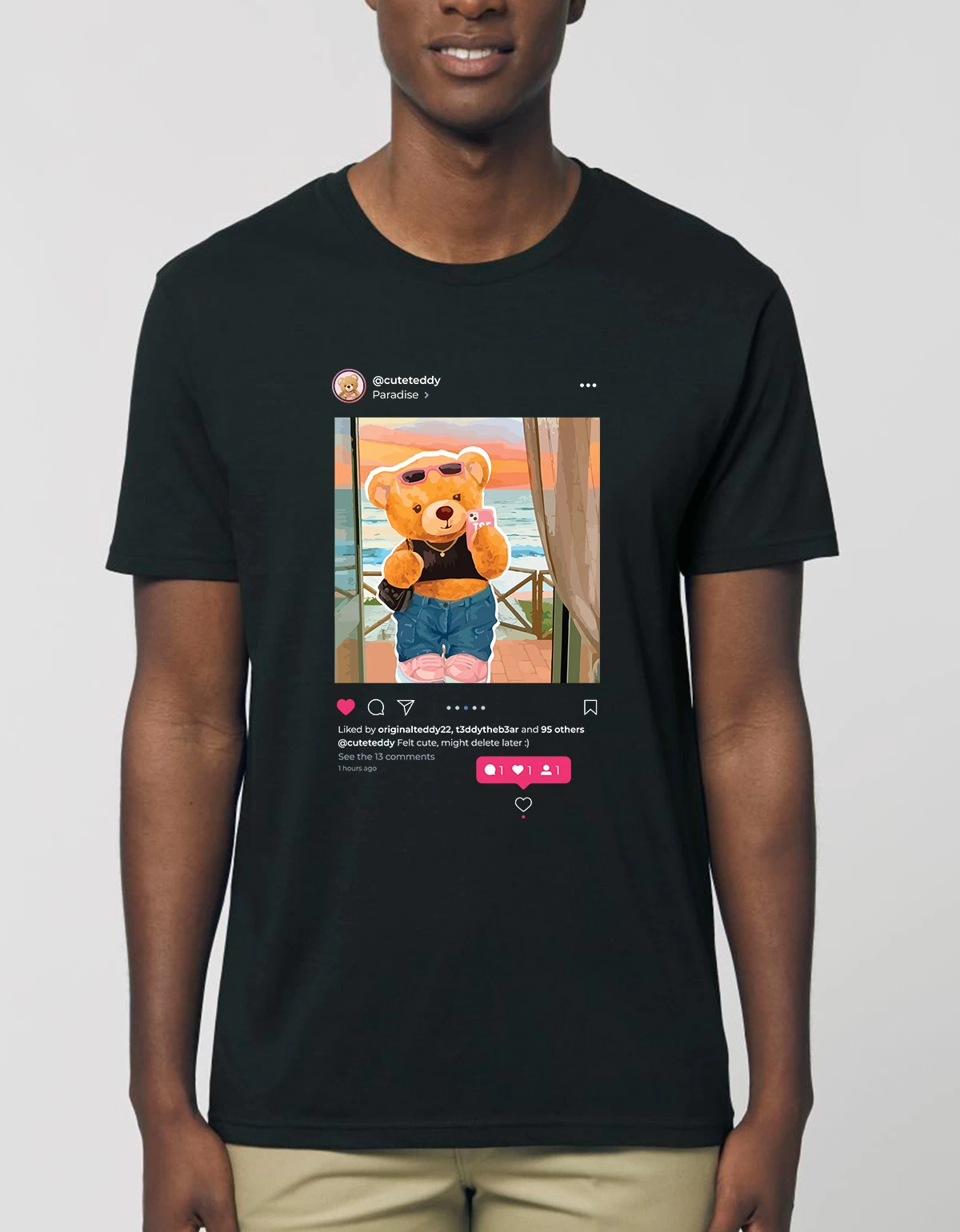 Tricou Basic Barbati Insta teddy Tricou Basic Barbati Insta teddy
