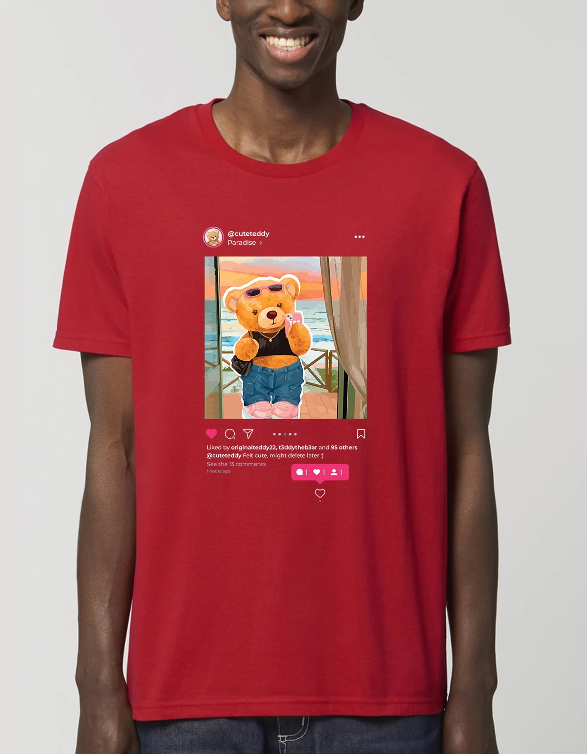 Tricou Basic Barbati Insta teddy Tricou Basic Barbati Insta teddy