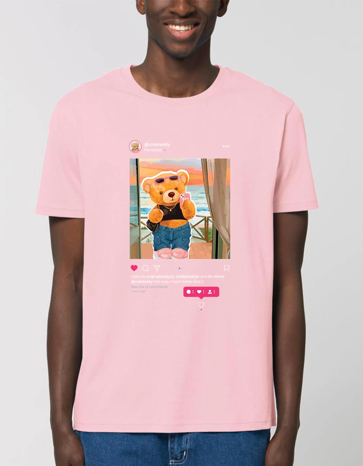 Tricou Basic Barbati Insta teddy Tricou Basic Barbati Insta teddy