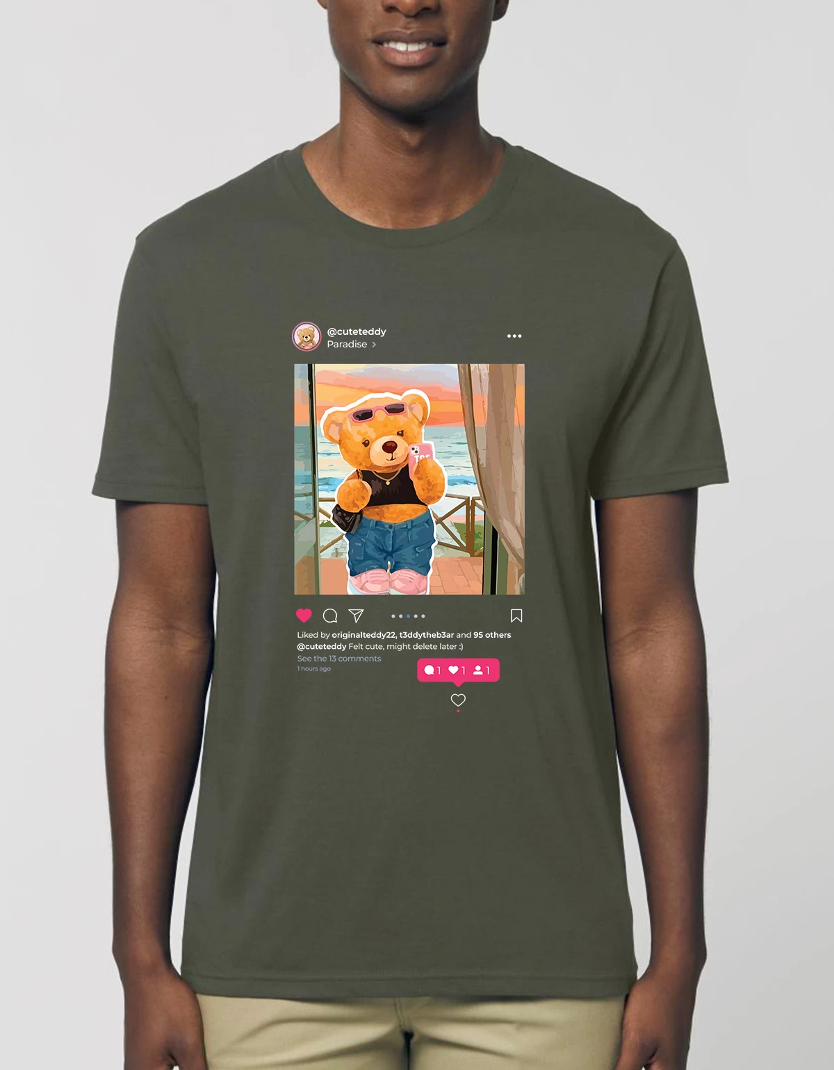 Tricou Basic Barbati Insta teddy Tricou Basic Barbati Insta teddy