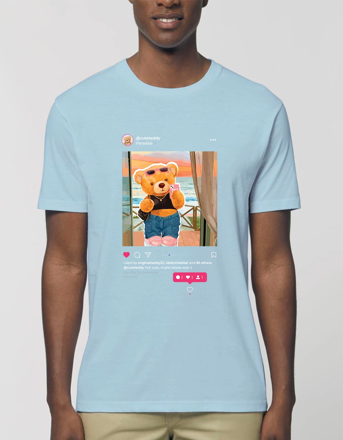 Tricou Basic Barbati Insta teddy Tricou Basic Barbati Insta teddy