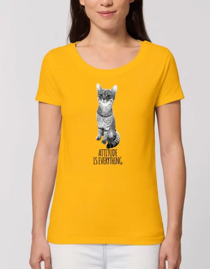 Tricou Basic Dama ATTITUDE IS EVERYTHING