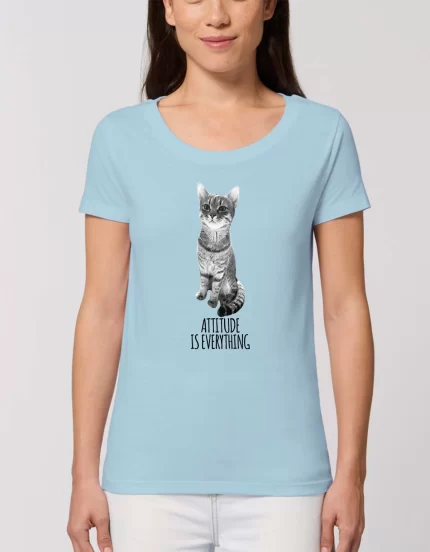 Tricou Basic Dama ATTITUDE IS EVERYTHING