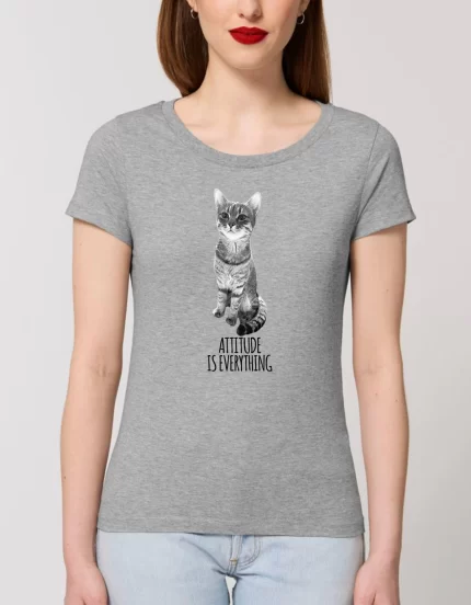 Tricou Basic Dama ATTITUDE IS EVERYTHING