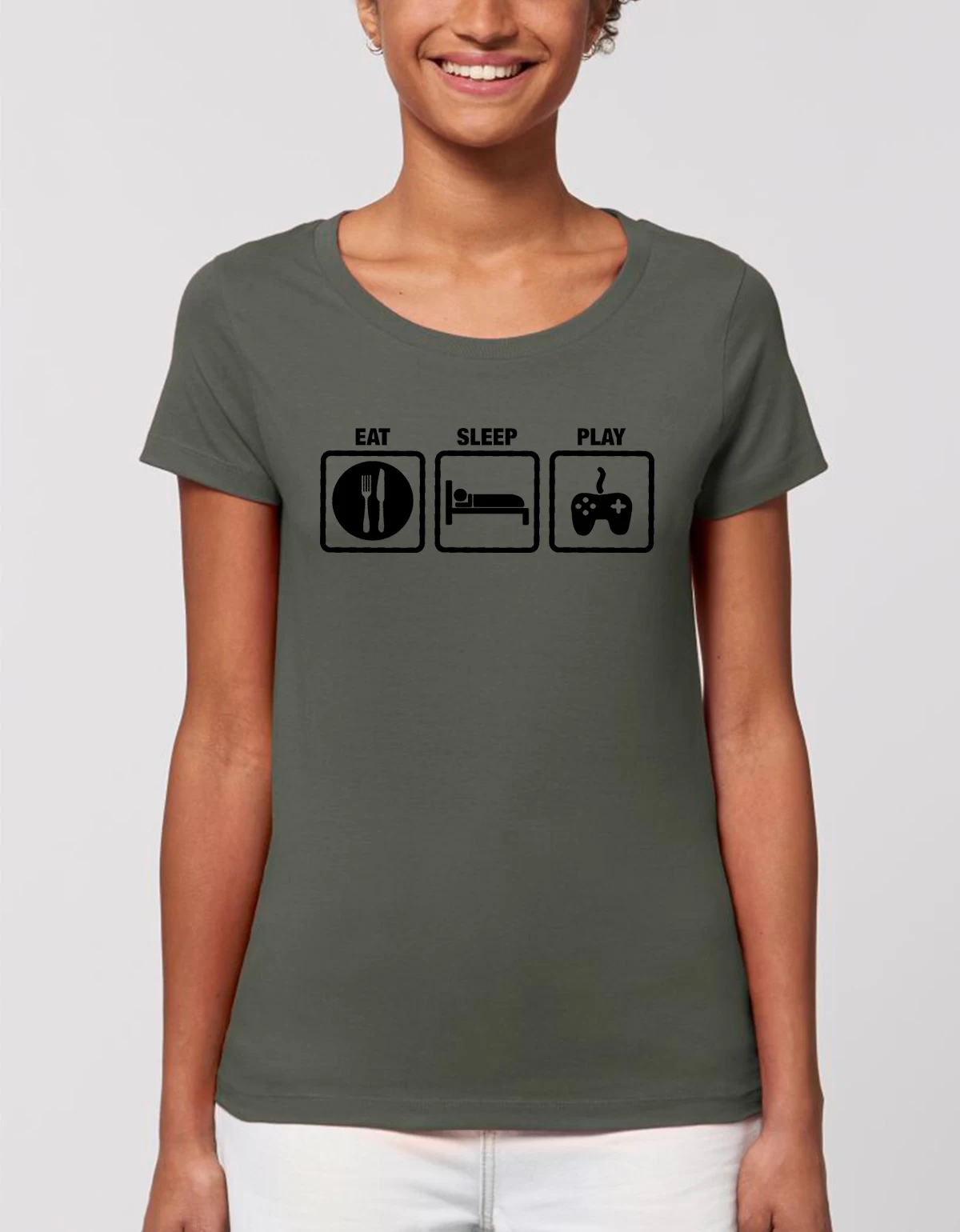 Tricou Basic Dama EAT SLEEP PLAY Tricou Basic Dama EAT SLEEP PLAY