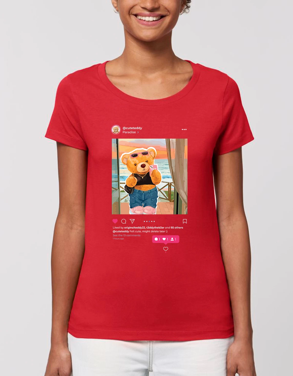 Tricou Basic Dama Insta teddy Tricou Basic Dama Insta teddy