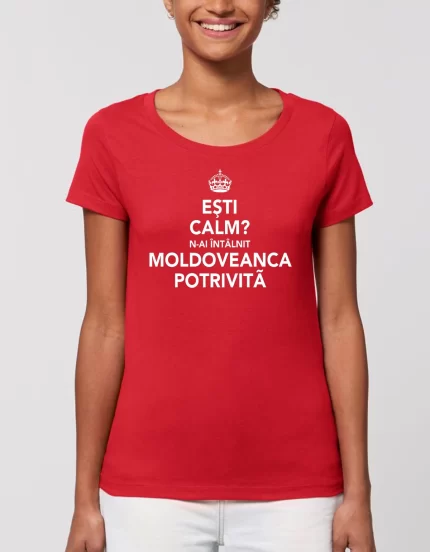 Tricou Basic Dama MOLDOVEANCA POTRIVITA