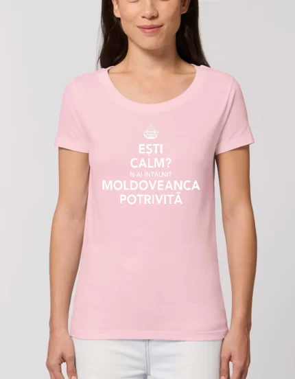 Tricou Basic Dama MOLDOVEANCA POTRIVITA