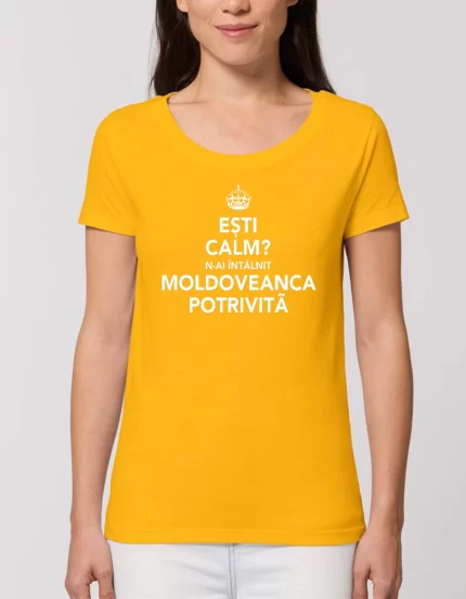 Tricou Basic Dama MOLDOVEANCA POTRIVITA