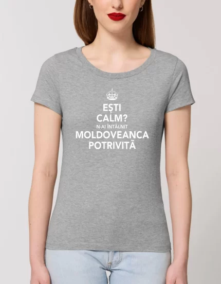 Tricou Basic Dama MOLDOVEANCA POTRIVITA