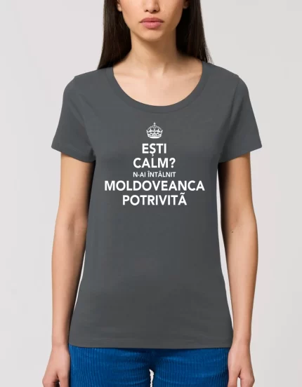 Tricou Basic Dama MOLDOVEANCA POTRIVITA