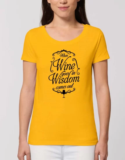 Tricou Basic Dama WISDOM WINE