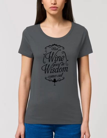 Tricou Basic Dama WISDOM WINE