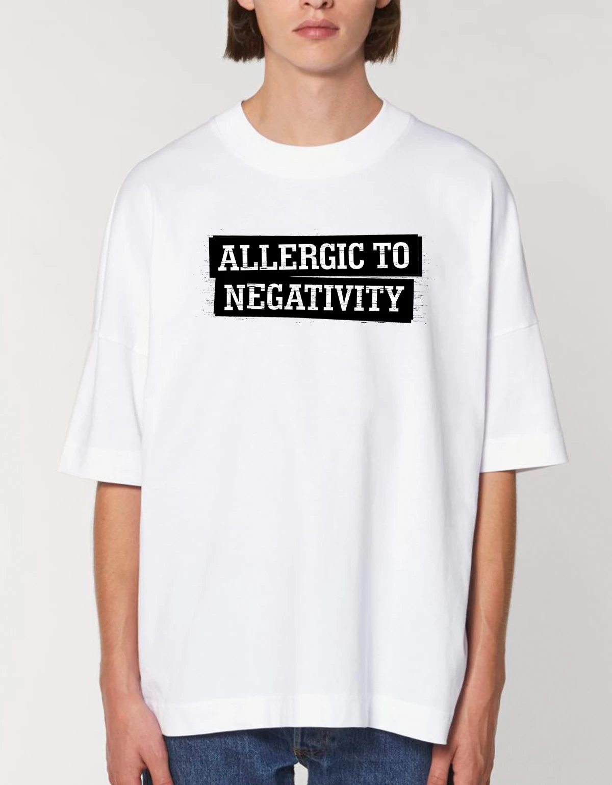 Tricou Oversized Premium Unisex Allergic to negativity Tricou Oversized Premium Unisex Allergic to negativity
