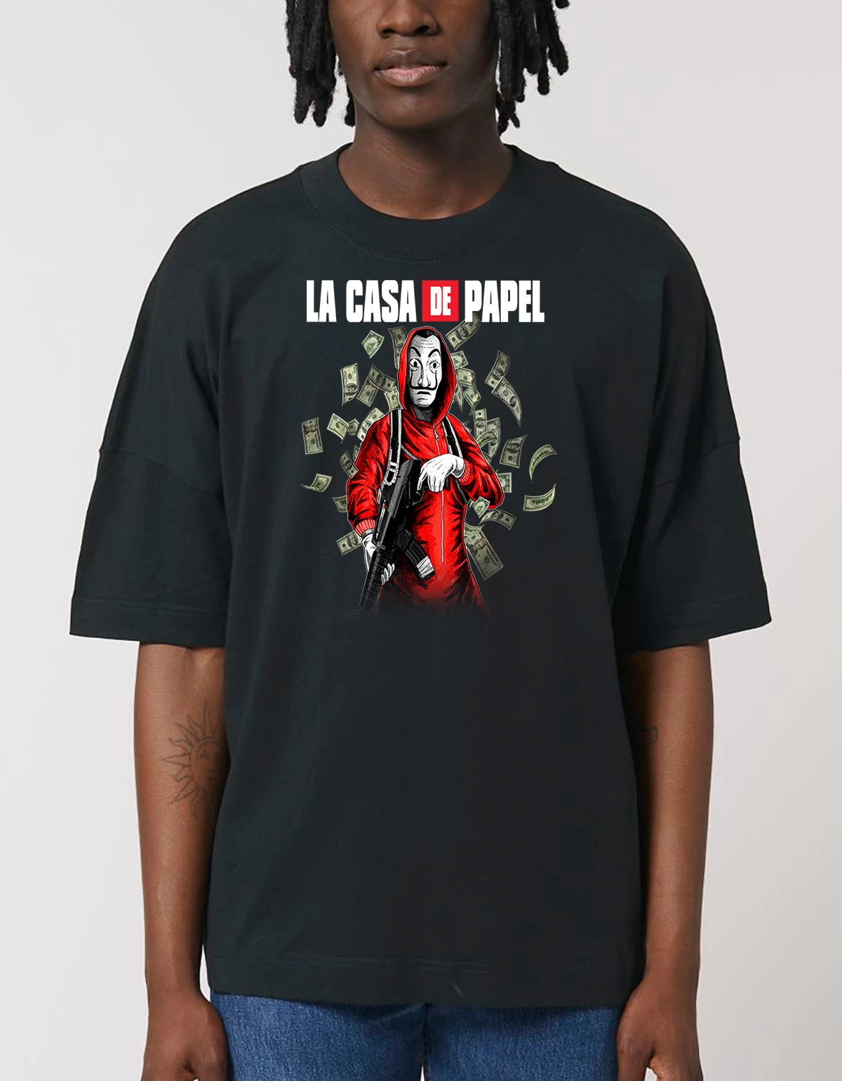 Tricou Oversized Premium Unisex CASA DE PAPEL 2 Tricou Oversized Premium Unisex CASA DE PAPEL 2