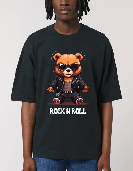 Tricou Oversized Premium Unisex Rock n roll teddy